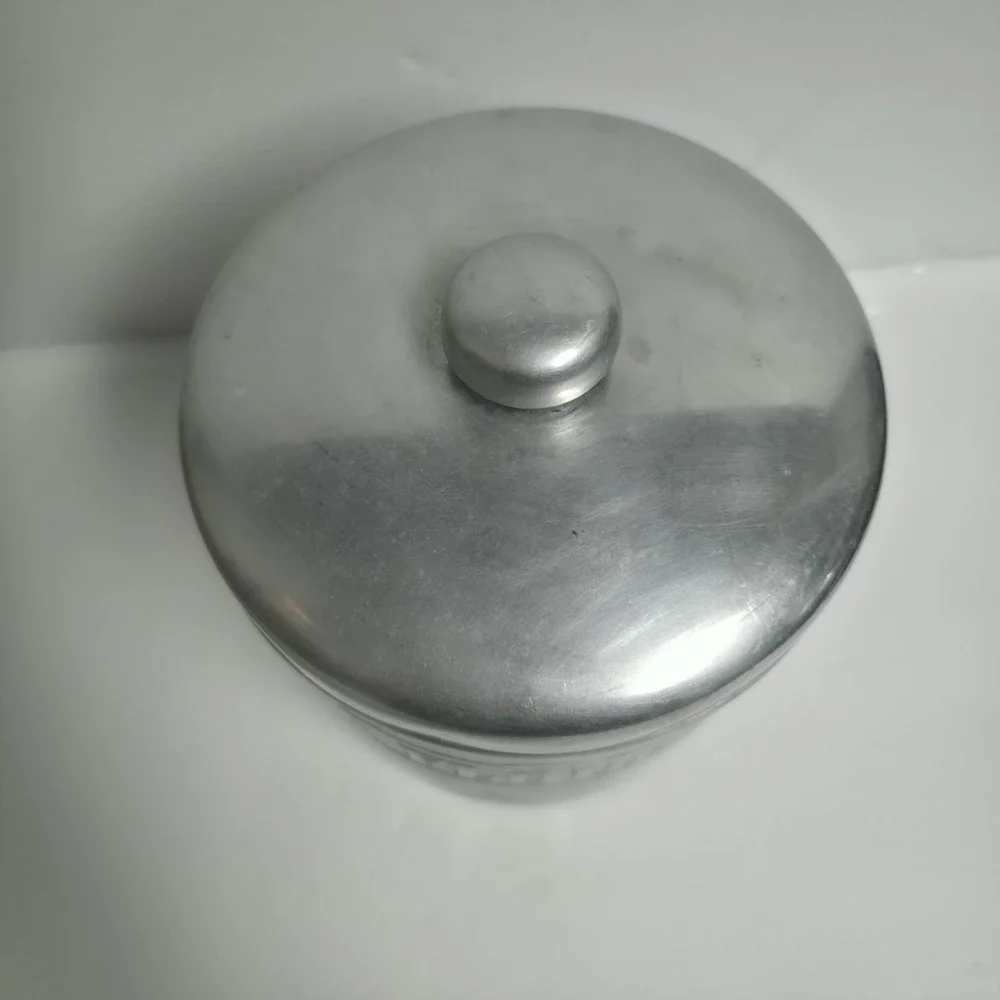 Vintage Mid Century Heller Hostess Ware Aluminum FLOUR Canister Italy Retro 50s